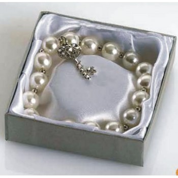 Pulsera perlas colgante llave regalo boda